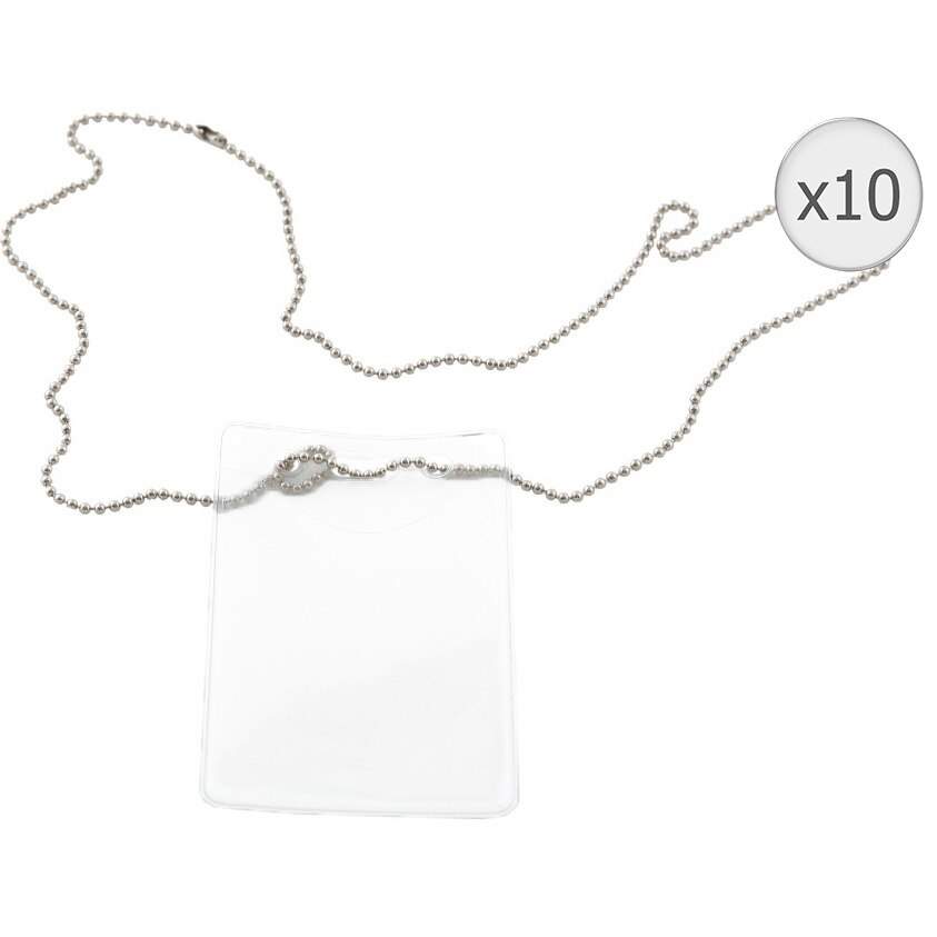 Set 10buc Lantisor metalic pentru ecuson, 80cm